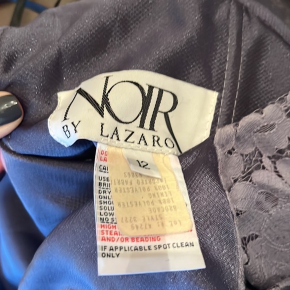 Lazaro size 12 gray lace dress - Picture 5 of 5